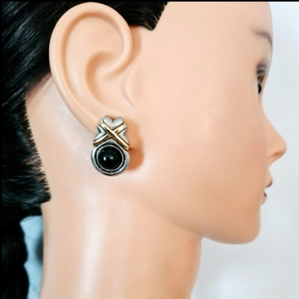 Vintage Silver and Gold Earrings